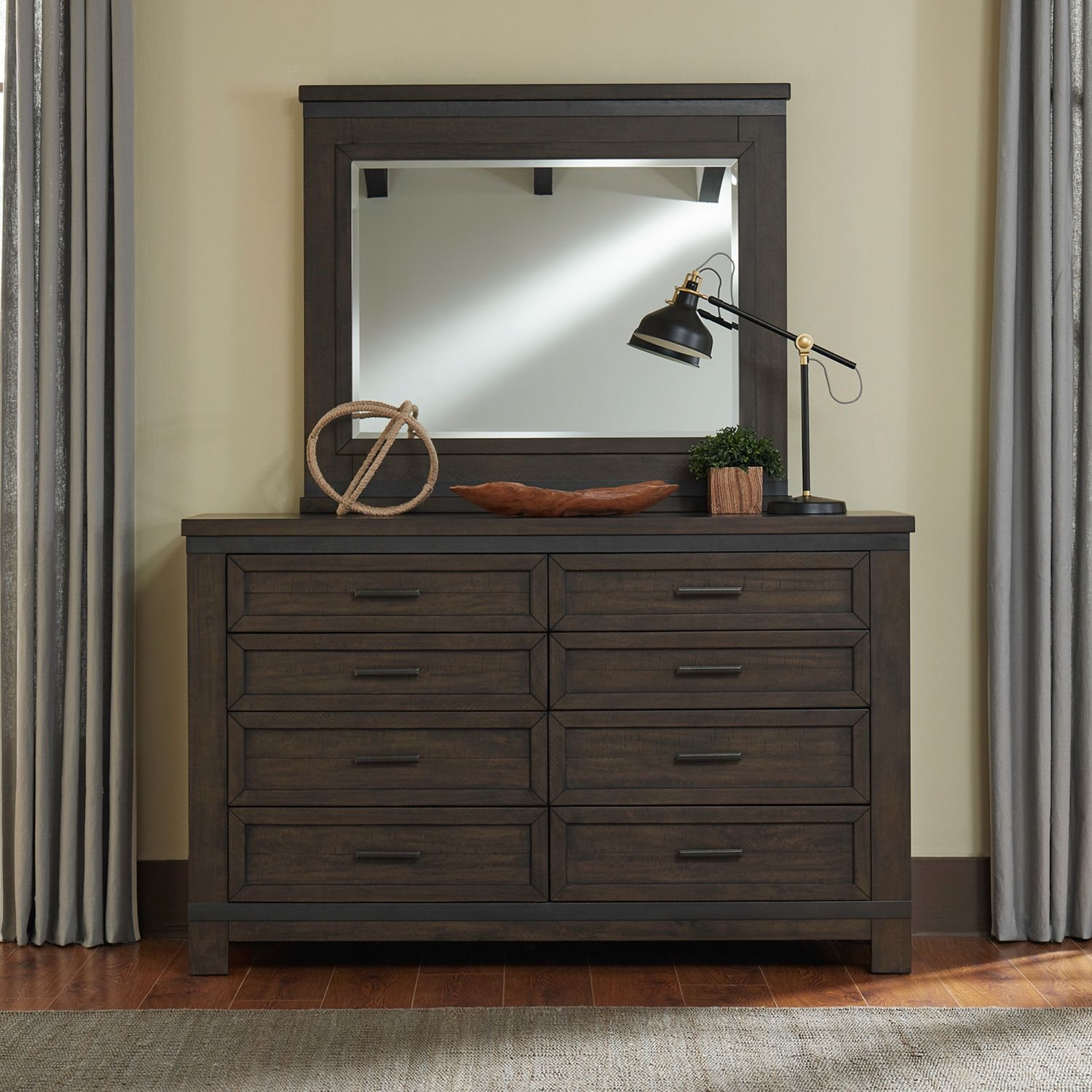 8-Drawer Dresser and Mirror