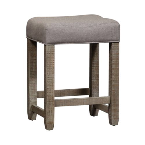 Rustic Upholstered Stool
