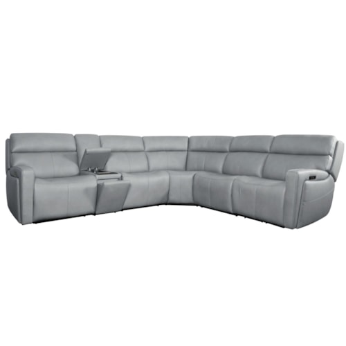 Contemporary 6-Piece Sectional with Hidden Storage