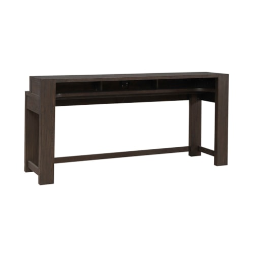 Transitional Sofa Table with Shelving