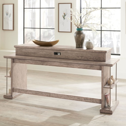 Contemporary Console Bar Table with USB Ports