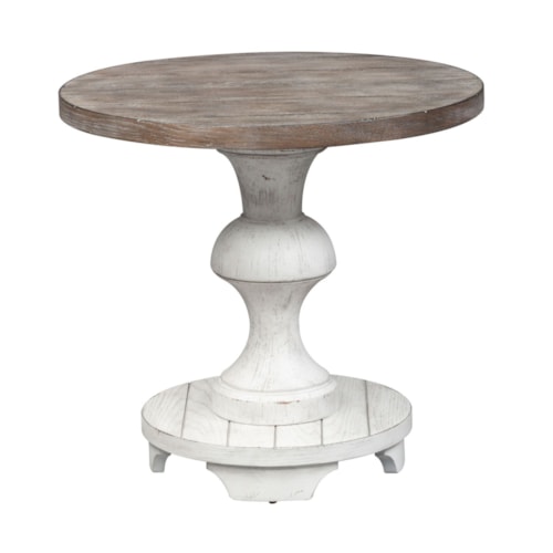 Traditional Pedestal End Table