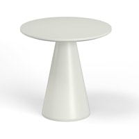 Contemporary Outdoor Round Pub Table with Single Pedestal Base