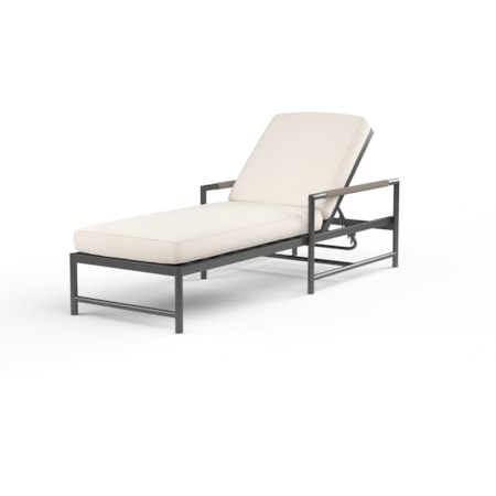 Outdoor Cushioned Chaise