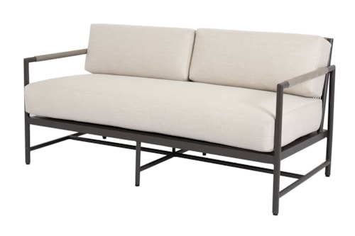 Contemporary Outdoor Cushioned Loveseat