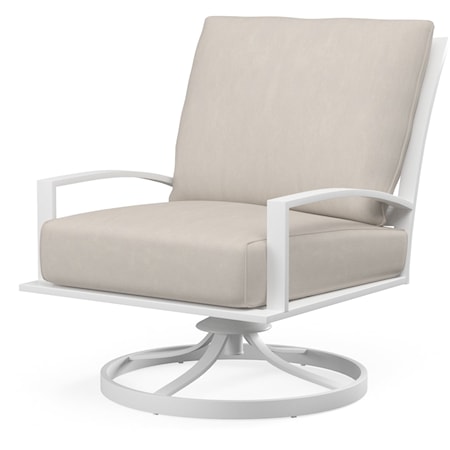 Cushioned Swivel Rocking Club Chair