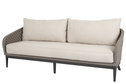 Coastal Outdoor Cushioned Sofa