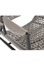 Sunset West Grigio Contemporary Outdoor Upholstered Chair with Woven Back and Seat