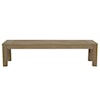 Sunset West Coastal Teak Upholstered Dining Bench