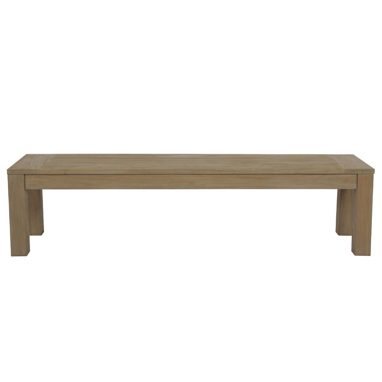 Sunset West Coastal Teak Upholstered Dining Bench