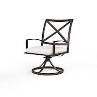 Contemporary Upholstered Dining Chair with Swivel