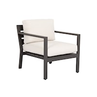 Contemporary Outdoor Club Chair with Aluminum Frame