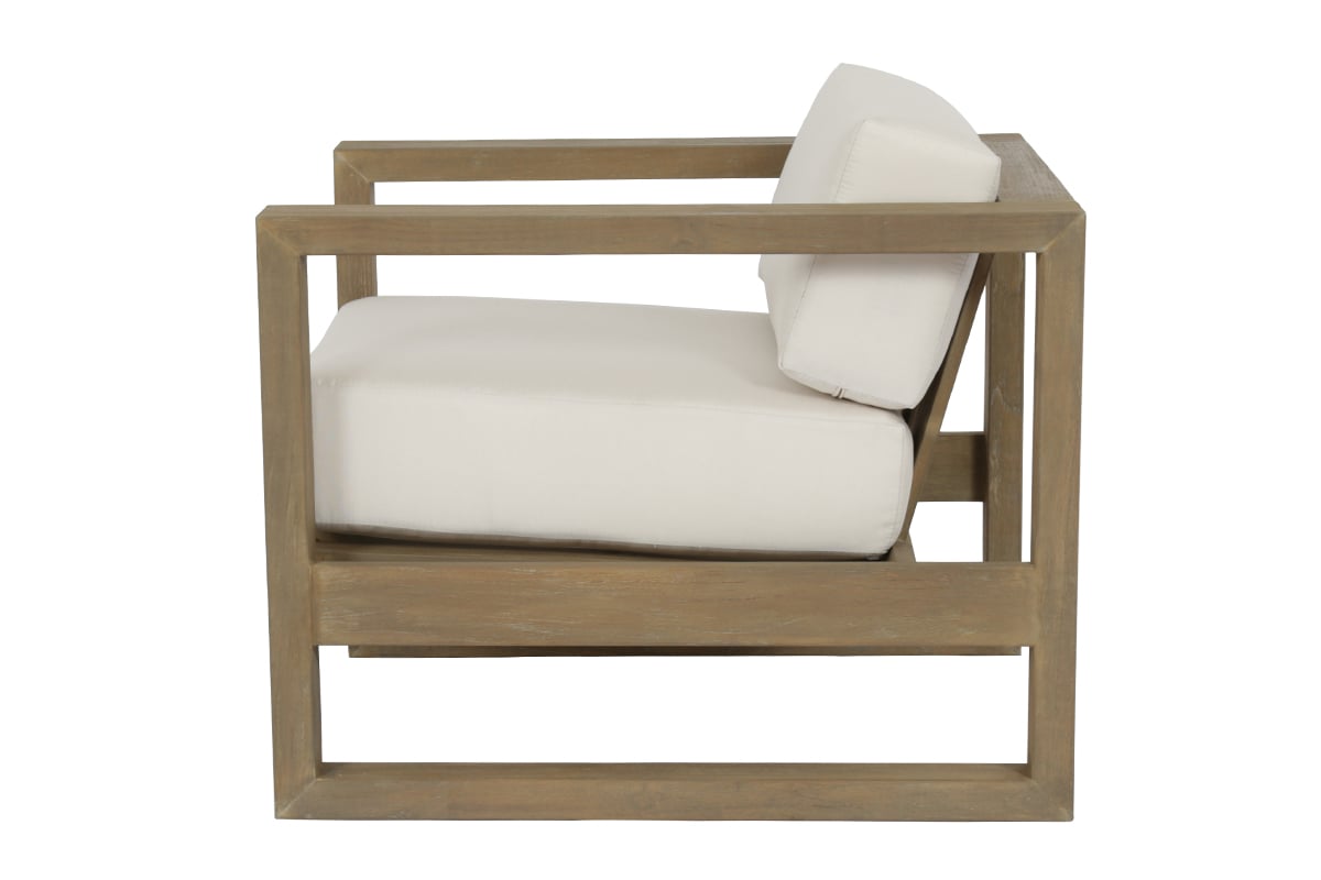 Sunset West Coastal Teak Outdoor Cushioned Club Chair