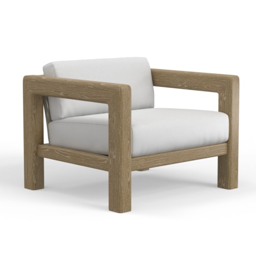 Contemporary Outdoor Cushioned Club Chair