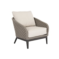 Contemporary Upholstered Club Chair with Weather Resistant Materials