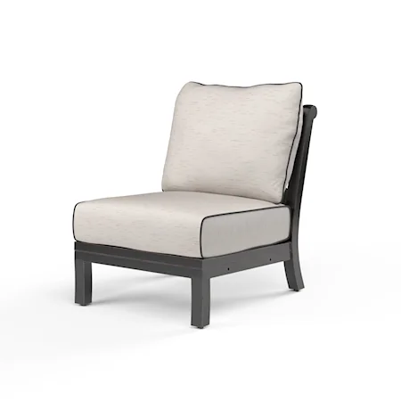 Traditional Upholstered Armless Club Chair