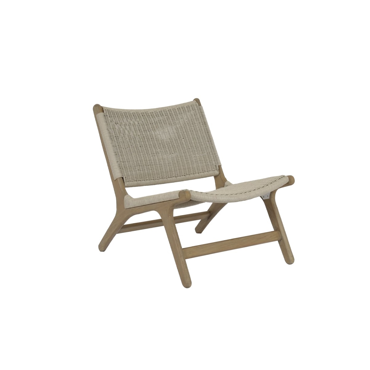 Sunset West Coastal Teak Upholstered Accent Chair