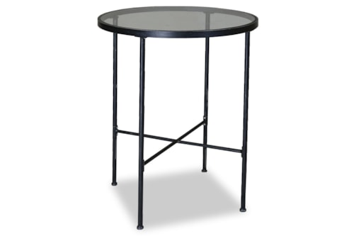 Traditional Pub Table with Tempered Glass Top