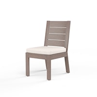 Transitional Outdoor Armless Dining Chair