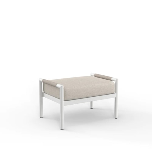 Coastal Outdoor Cushioned Ottoman