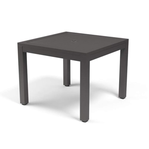 Contemporary Outdoor Dining Table with Slatted Top