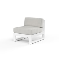 Contemporary Upholstered Club Chair with Low Back