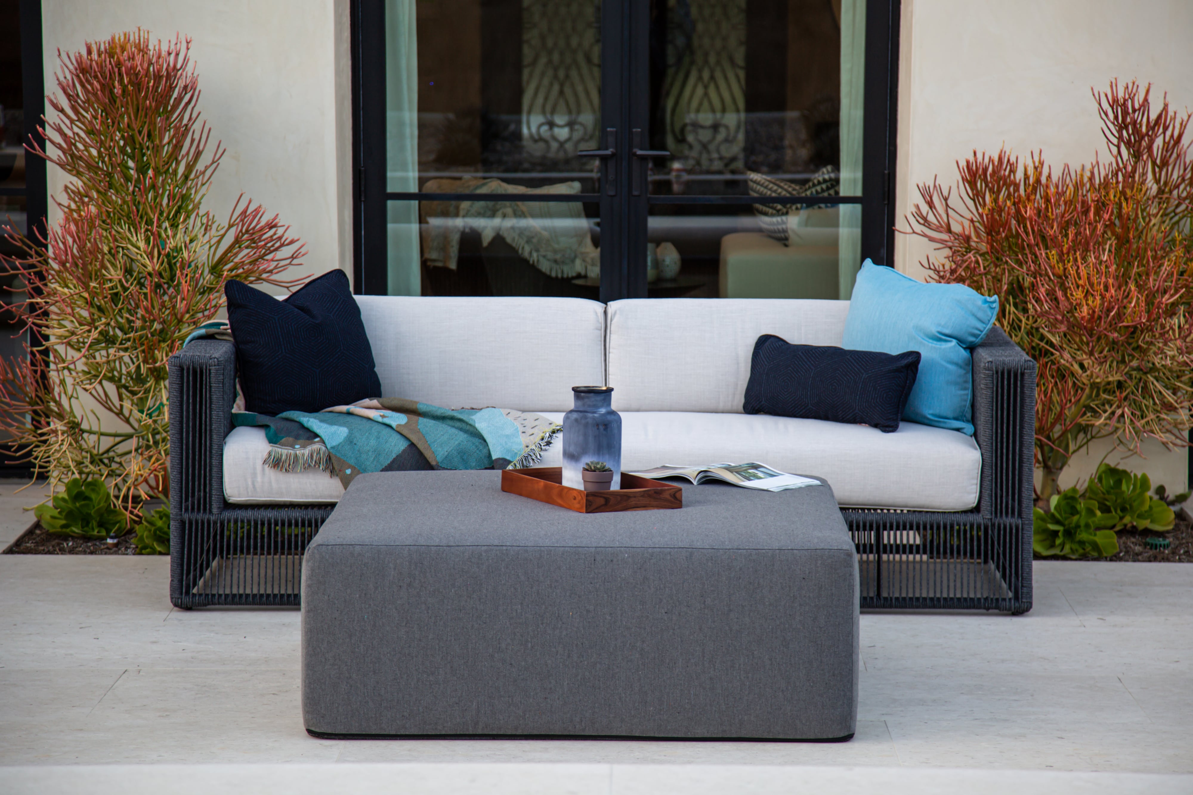 Outdoor Cushioned Sofa