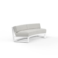 Contemporary Upholstered Curved Sofa