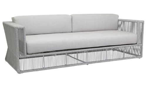Coastal Outdoor Cushioned Sofa