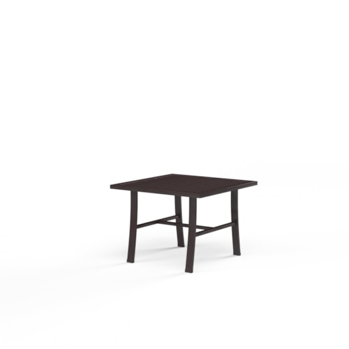 Contemporary End Table with Trestle Legs