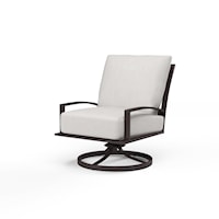 Contemporary Upholstered Rocking Chair with Swivel