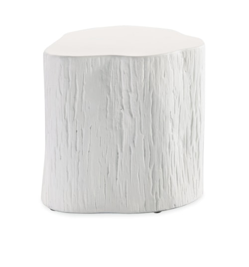 Contemporary Outdoor Tree Trunk Concrete End Table