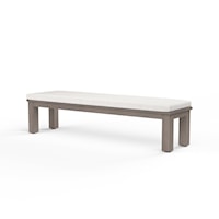 Transitional Outdoor Dining Bench