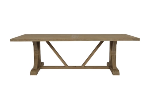 Coastal Rectangular Dining Table with Trestle Base