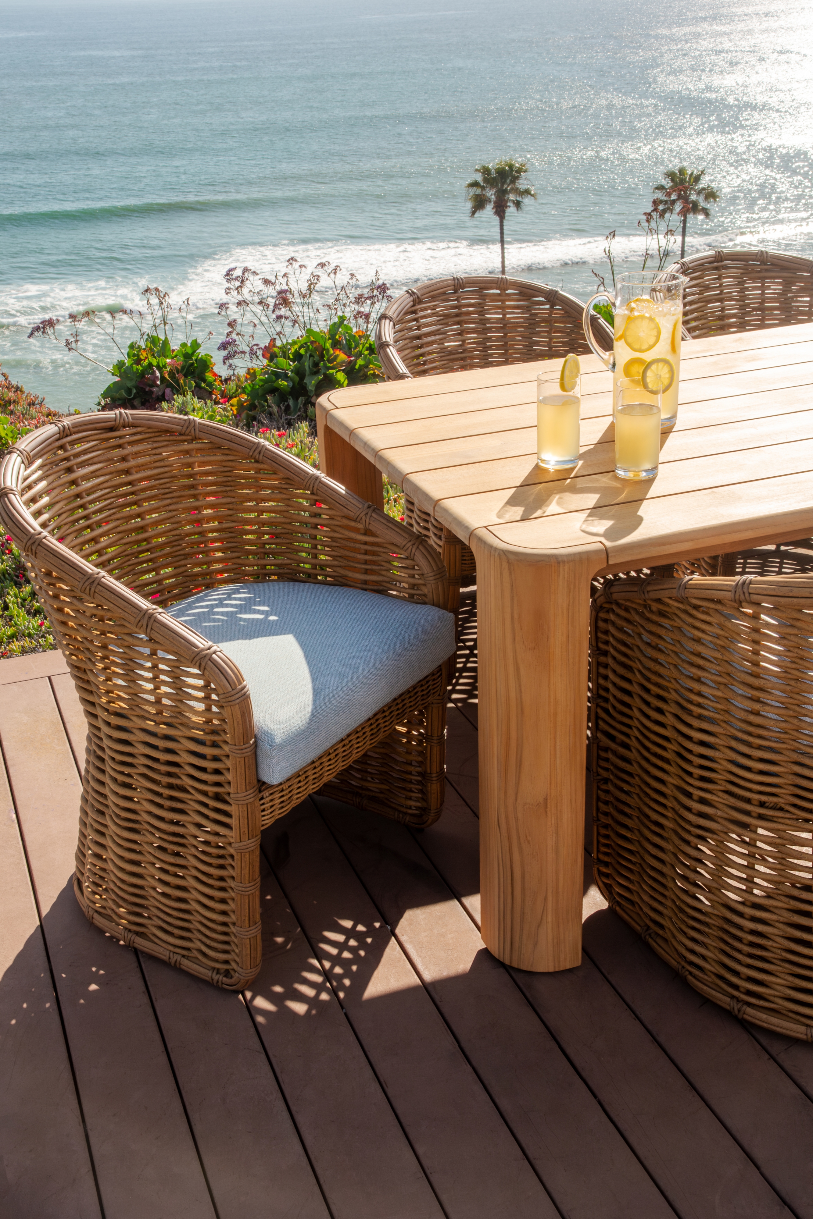 Sunset West Natural Teak Natural Teak 96" Rect. Dining Table
