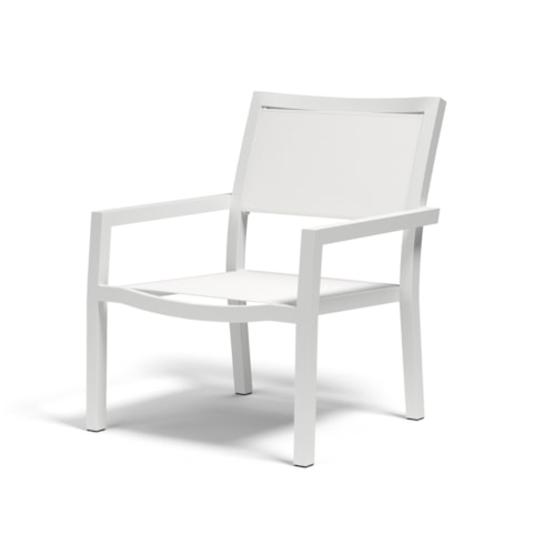 Contemporary Outdoor Stackable Sling Club Chair