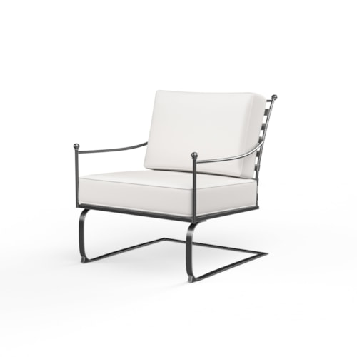 Traditional Cushioned Rocking Club Chair