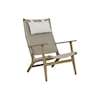 Sunset West Coastal Teak Upholstered Highback Chair