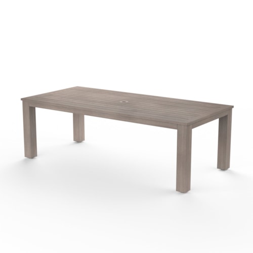 Transitional Outdoor Aluminum Extension Dining Table