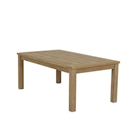 Coastal Rectangular Coffee Table with Weather Resistant Materials