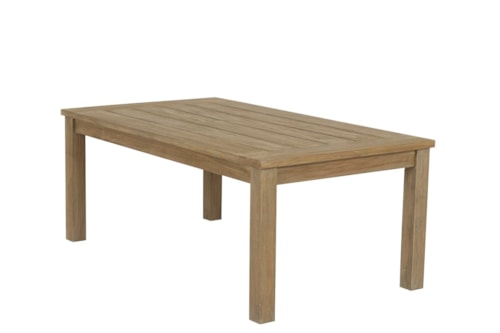 Coastal Rectangular Coffee Table with Weather Resistant Materials