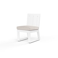 Contemporary Upholstered Armless Dining Chair