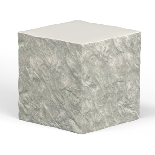 Contemporary Outdoor Stone End Table