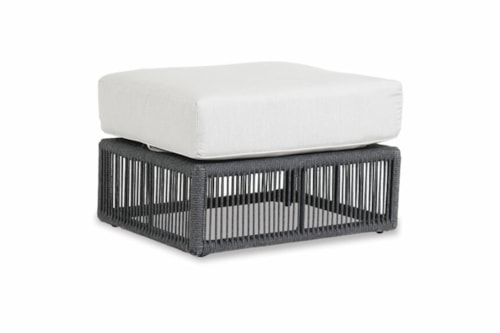 Contemporary Outdoor Cushioned Ottoman