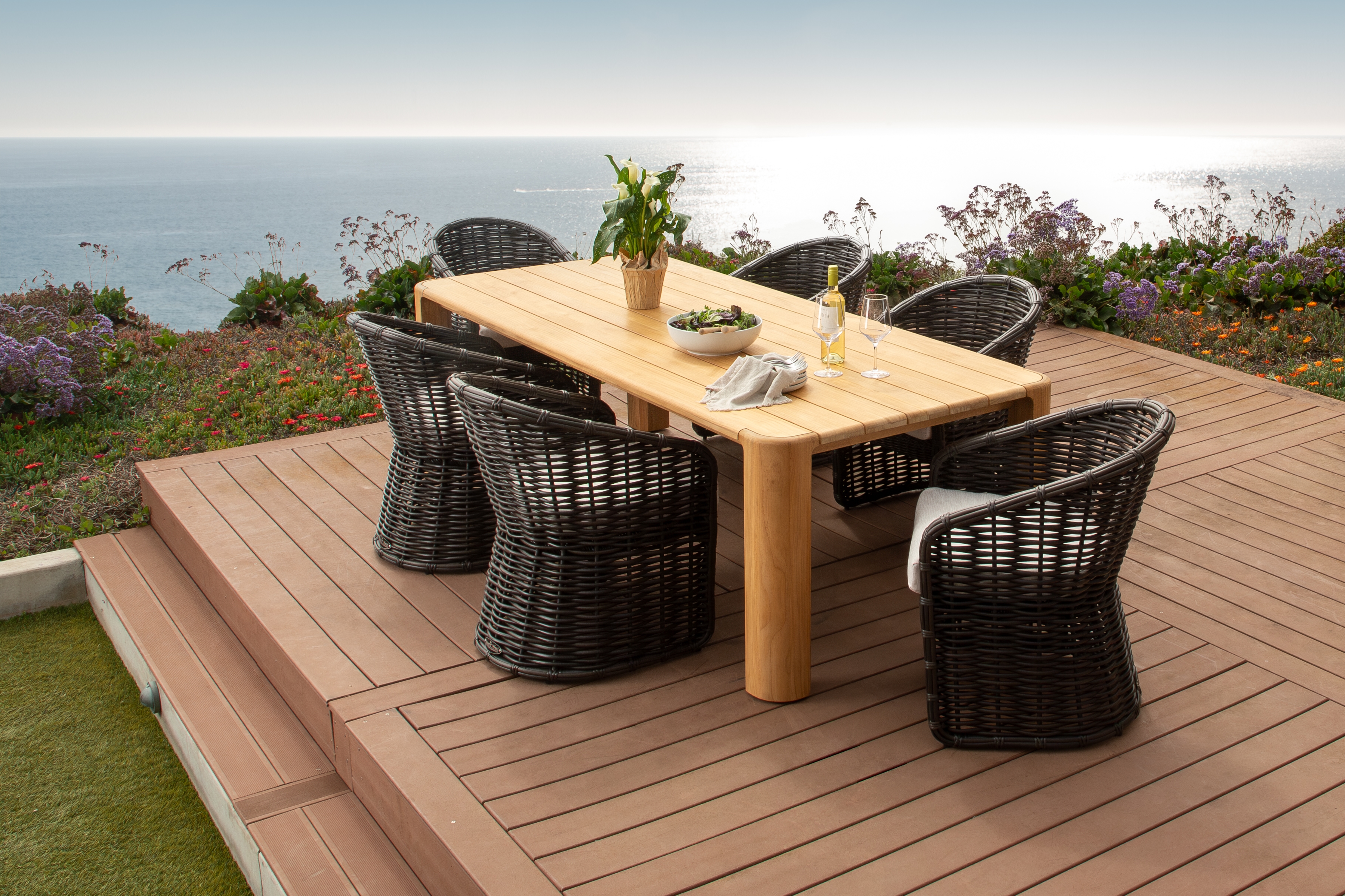 Natural Teak 96" Rect. Dining Table