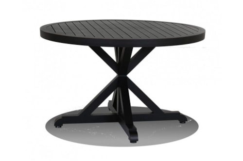 Contemporary 48" Dining Table with Single Pedestal