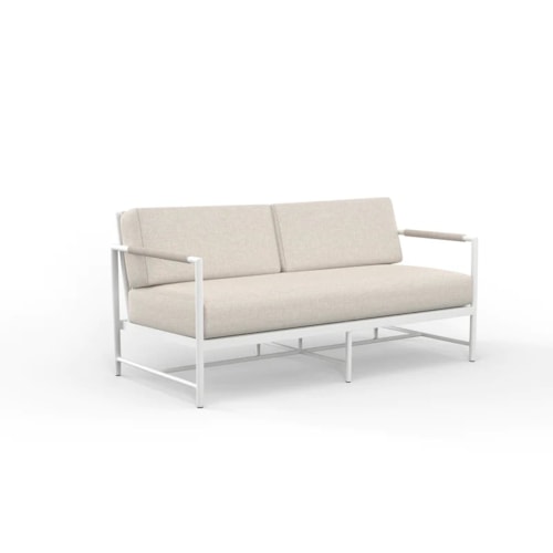 Coastal Outdoor Cushioned Loveseat