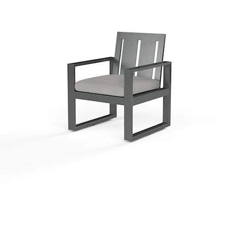 Redondo Dining Chair In Cast Silver, No Welt