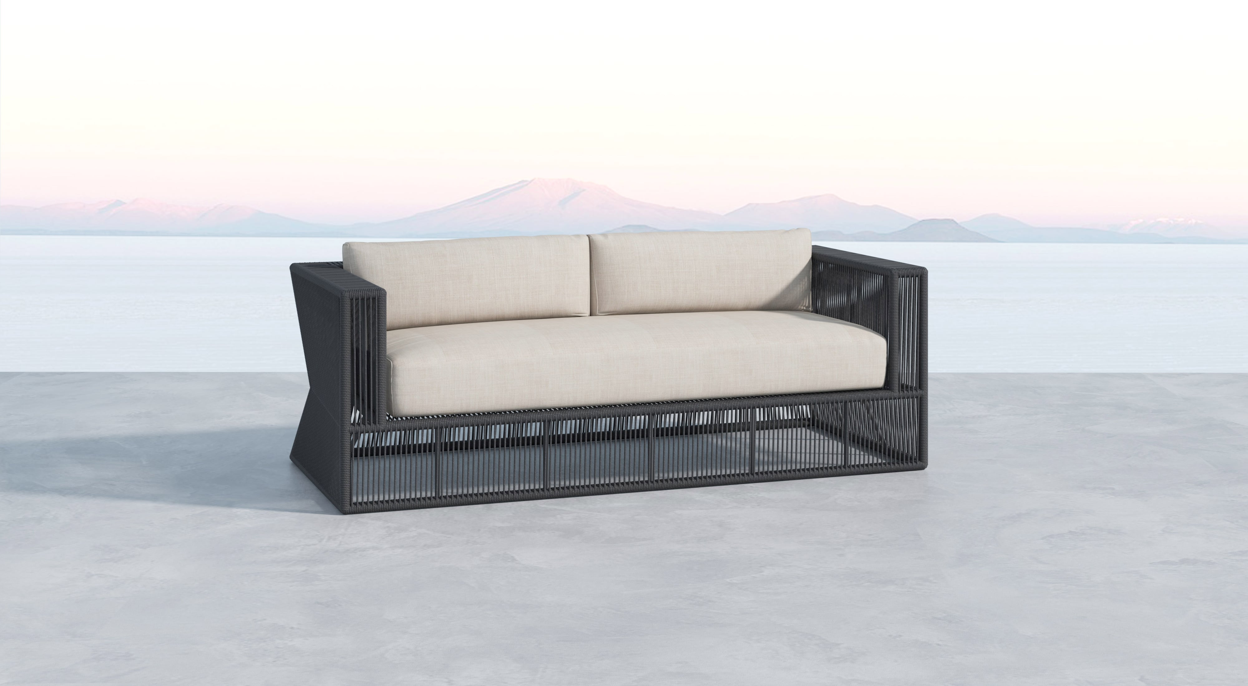 Outdoor Cushioned Sofa