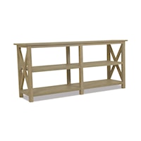 Coastal 2-Shelf Rectangular Console Table